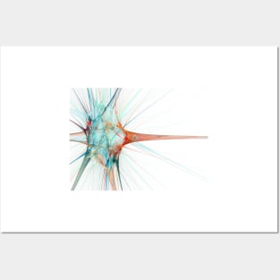 Nerve cell, abstract artwork (P360/0498) Posters and Art